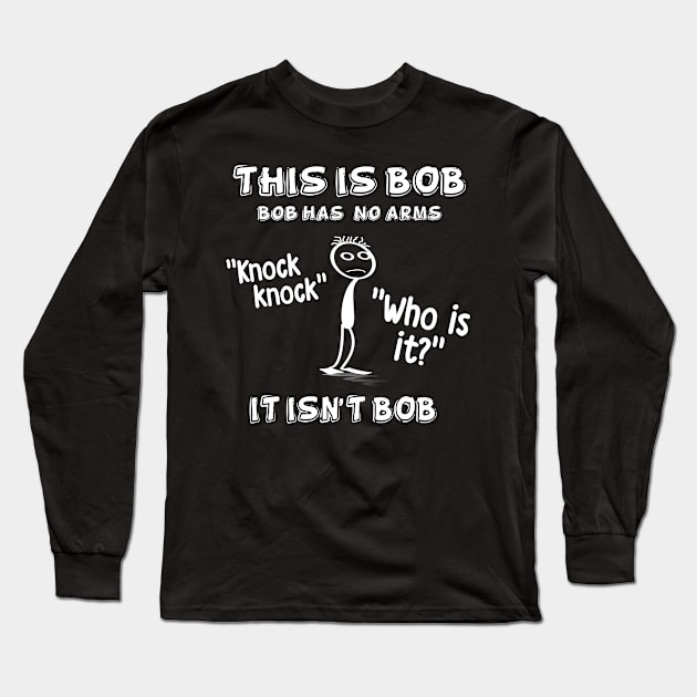 Bob The Stickman Long Sleeve T-Shirt by Three Meat Curry